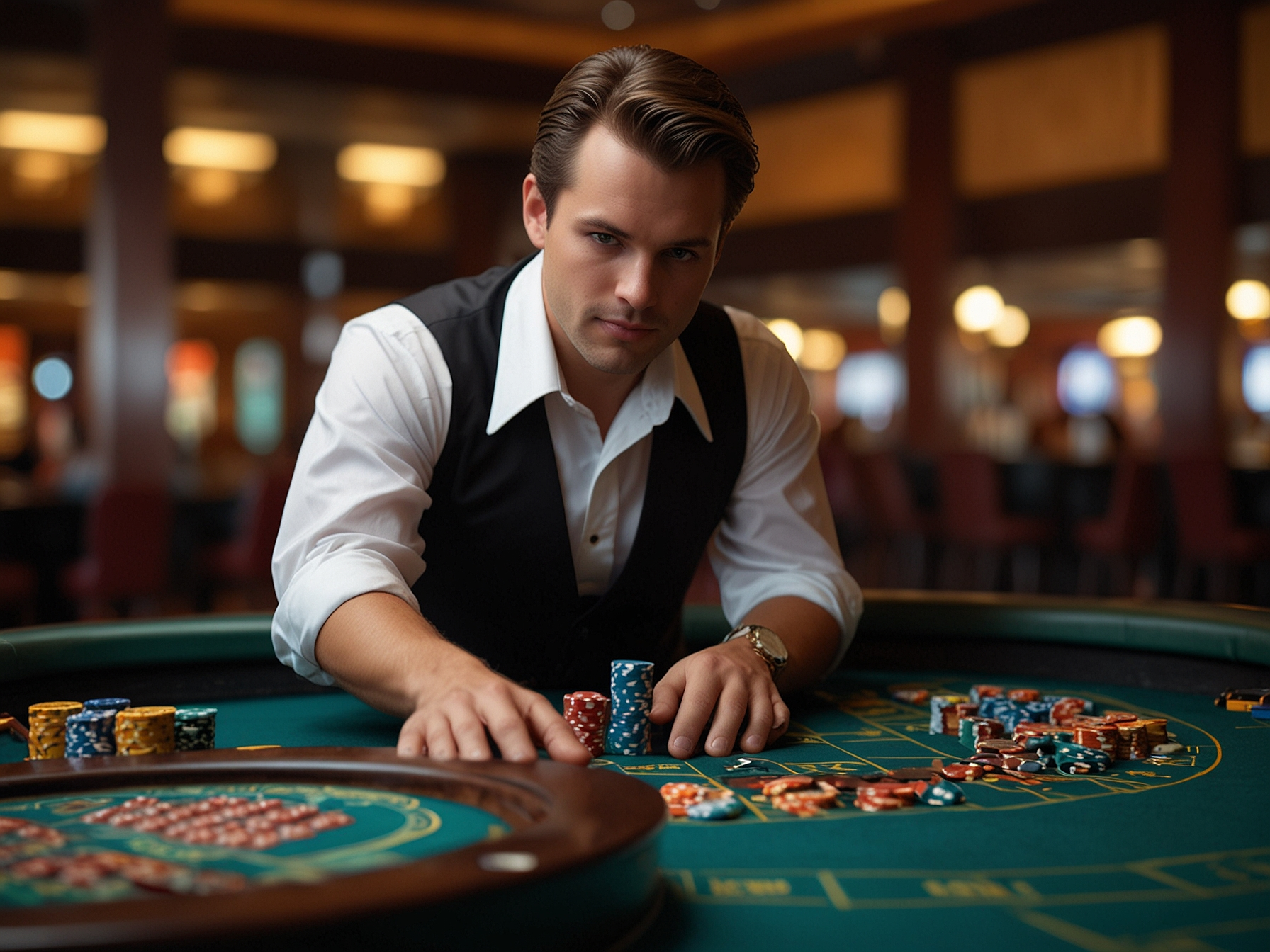 Lemon Casino welcome banner with dealer and chips